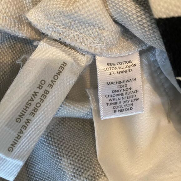 The Loft Ann Taylor Monroe short black & tan print chino shorts NWOT size 0 - Picture 7 of 9